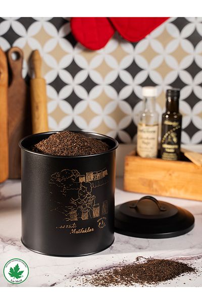linmetal Storage Container with Metal Lid Food Container Organizer Box (Mommy Girl Delicious Kitchens Printed)