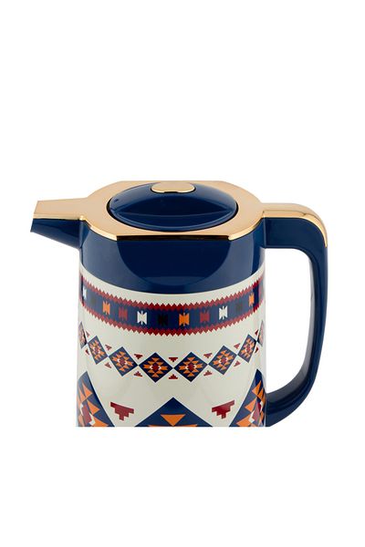 ALSAIF Coffee And Tea Vacuum Flask Size: 1.6 L Color: Blue