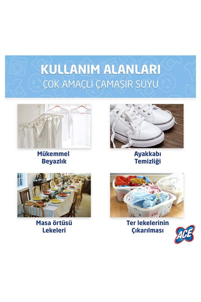 ACE ÇAMAŞIR SUYU KLASİK 4X4 AVANTAJ PAKET