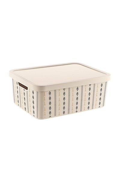 Smartware Stafi Patterned Multi-Purpose Box with Lid 4.5 lt