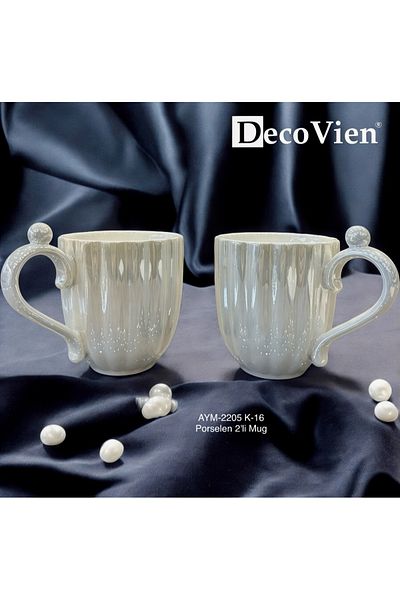 decovien Pearl Model Set of 2 Porcelain Cups