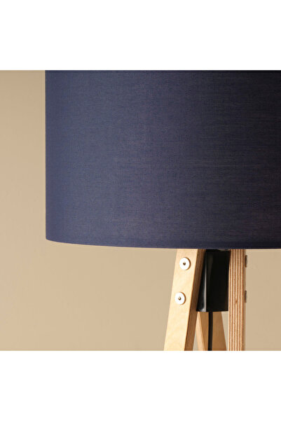 Bella Maison Bella Ahşap Lambader Lacivert-Huş (40x40x125 cm)