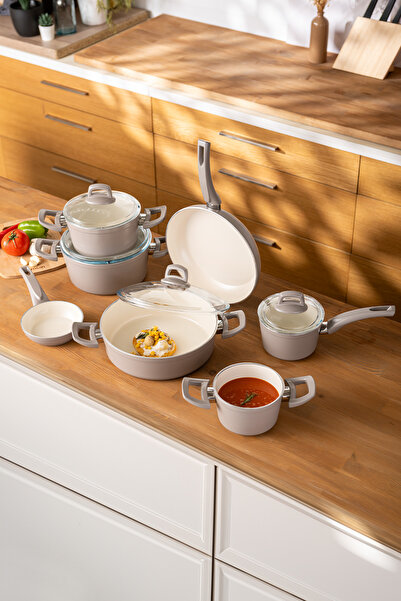 Emsan Crystal 11 Parça Tencere Seti Bej