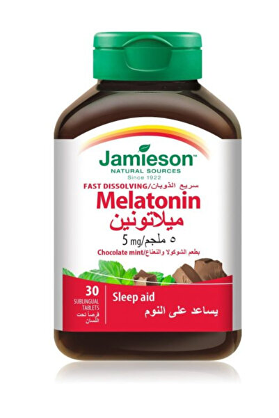 Jamieson جاميسون ميلاتونين 5 ملج بطعم الشوكولا والنعناع 30 قرصا