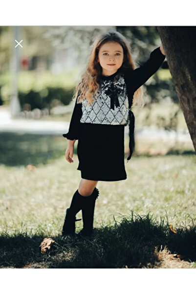 Butik Kız Çocuk Gri Pul Payet Bolerolu Ithal Tasarım Elbise | Abiye Kız Çocuk...