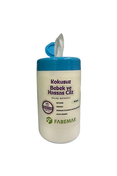 Fabemax Unscented Baby and Sensitive Skin Wet Wipes 80 Pieces