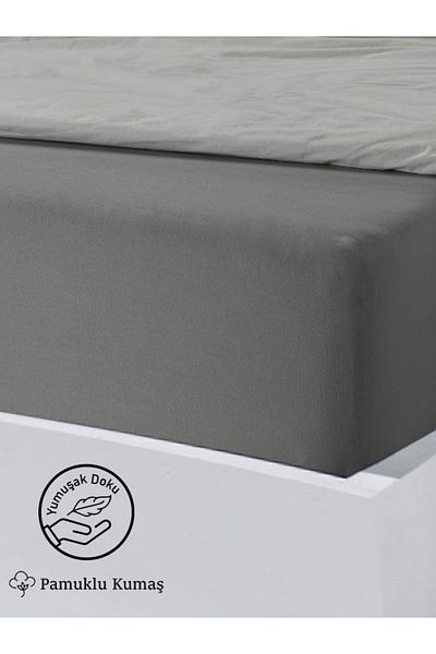 Kamdu Oversized Premium Ranforce Cotton Fitted Sheet - 180X200Cm Pillow Gift