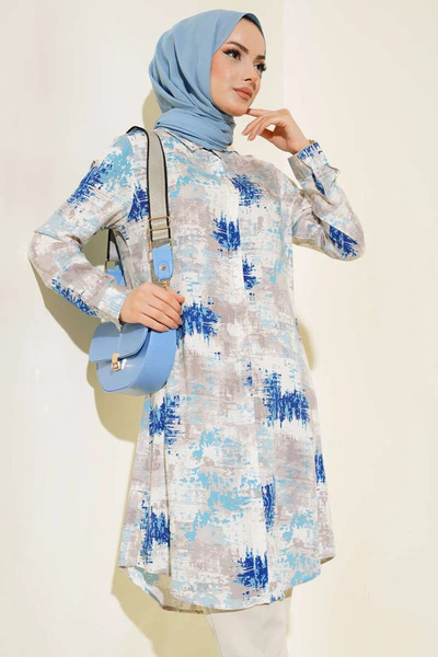 Maystore Tunika s viskózovým vzorem - Detailní barva