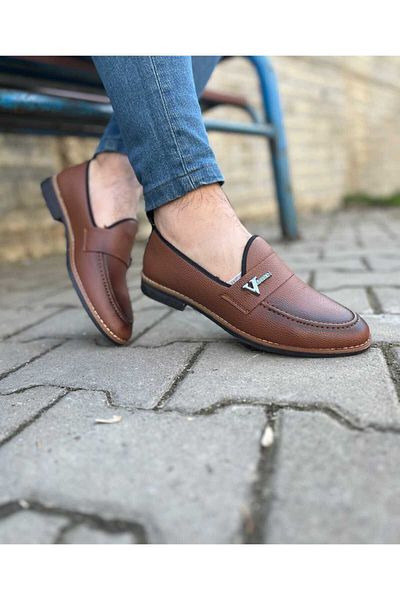 AYHİRASHOES Corcik V Buckle Men's Ballerina Summer Shoes