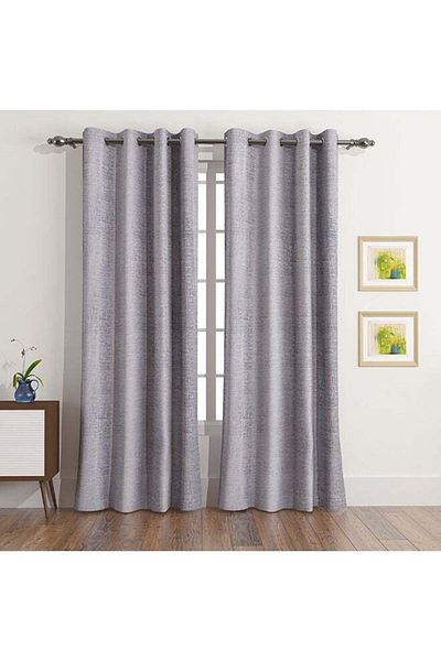 soufa dibaj Polyester Curtain for Bedroom Dining Studio Office - Dark Grey