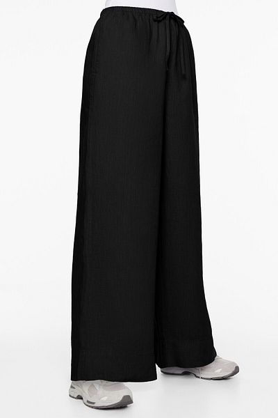 Oysho 100% linen straight-leg trousers