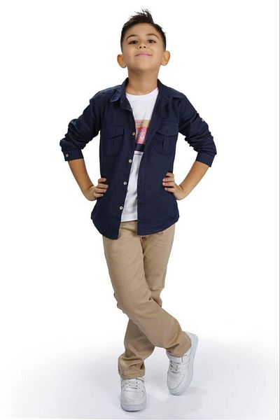 Terry Boy's Oxford Shirt T-Shirt and Pants Set - 3 Piece Set