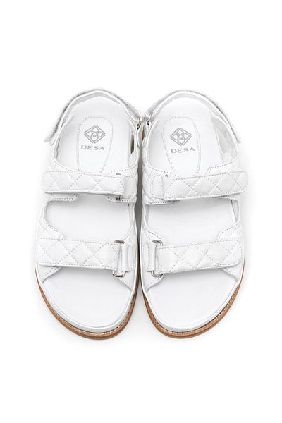 Desa Sandale din piele Reese White pentru femei