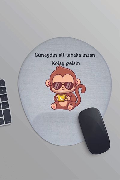 qoeuyl boutique Princess Good Morning Substrate Human Printed Οβάλ Ποντίκι με υποστήριξη καρπού