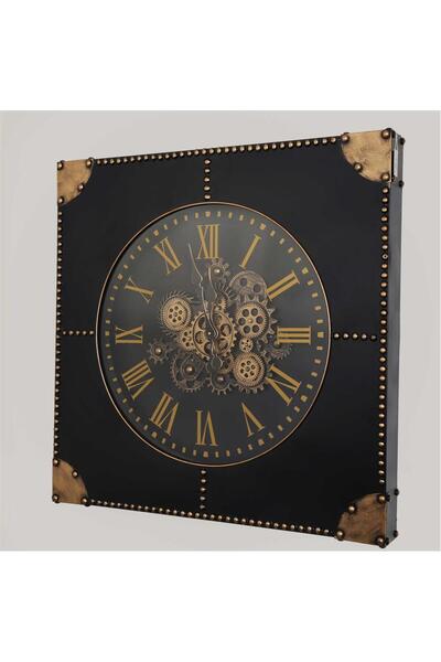Vitale Metal Kare Çarklı Duvar Saati 80*80*8,5 cm