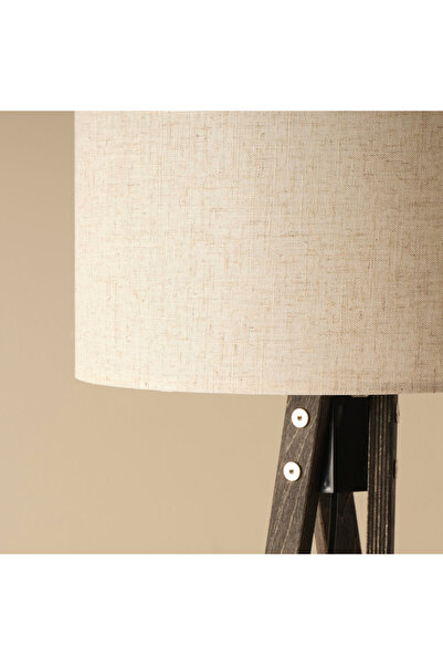 Bella Maison Bella Ahşap Lambader Siyah-Beyaz (40x40x125 cm)