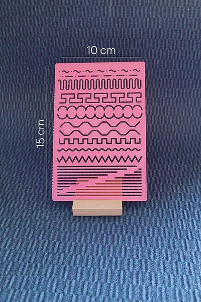 Karmelom Studio Decorative Pattern and Line Template Ruler - Multipurpose for Design and Drawing