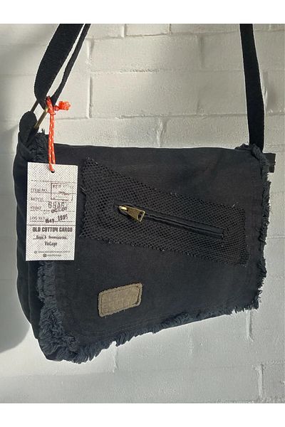 old cotton cargo Școală pentru laptop și geantă de zi cu zi cu fermoar cu capac casual