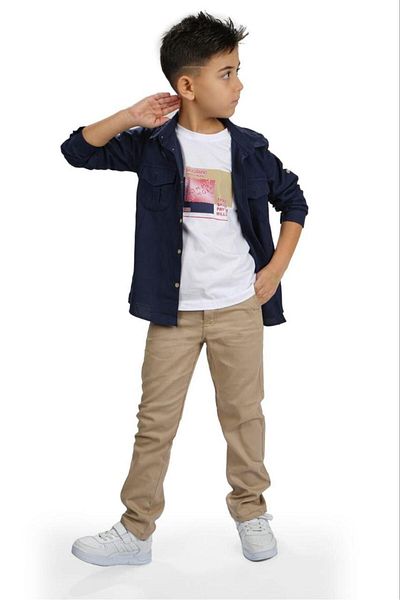 Terry Boy's Oxford Shirt T-Shirt and Pants Set - 3 Piece Set