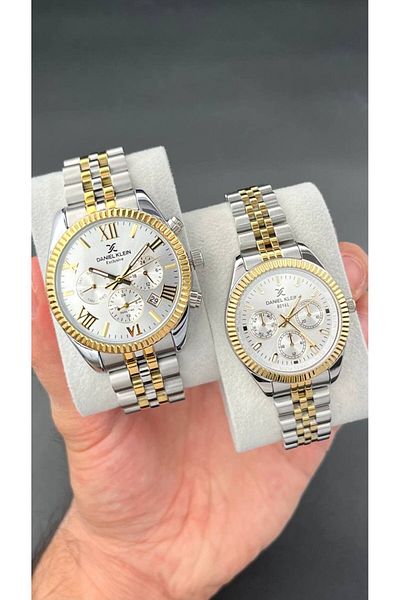 Daniel Klein Gold Silver Color Men's Women's Watch