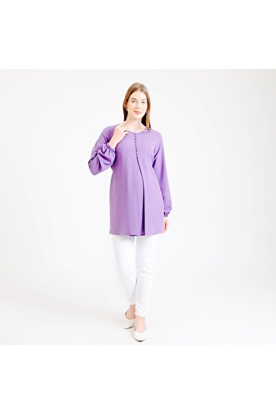 Desen Hamile Giyim Lila Hamile / Emzirme Bluz