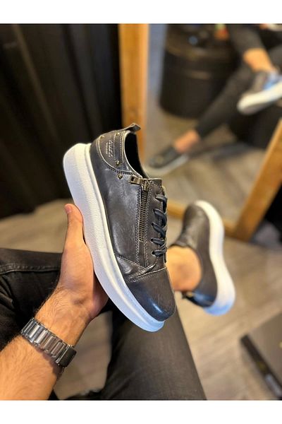 TB Terzi Bey Terzi Bey High Sole Casual Shoes 555 Shiny Gray