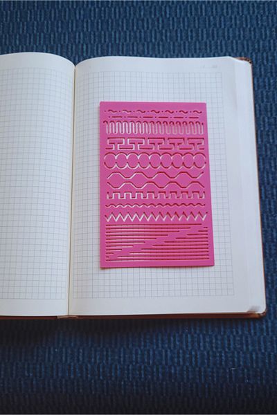 Karmelom Studio Decorative Pattern and Line Template Ruler - Multipurpose for Design and Drawing