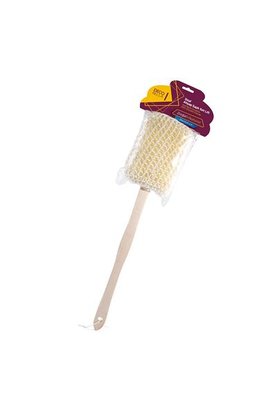 Decobella Natural and Ergonomic Design - Back Loofah with Sisal Wood Handle