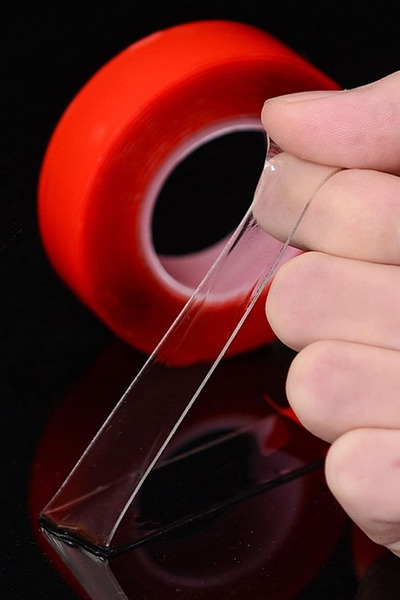 Fresh Moon Çift Taraflı Silikon Bant Kırmızı Güçlü Yapışkanlı Su Geçirmez Bant Çerçeve Tablo İzolasyon Bandı