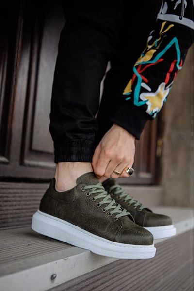 Knack High Sole Khaki Shoes for Daily Use - 044 Model