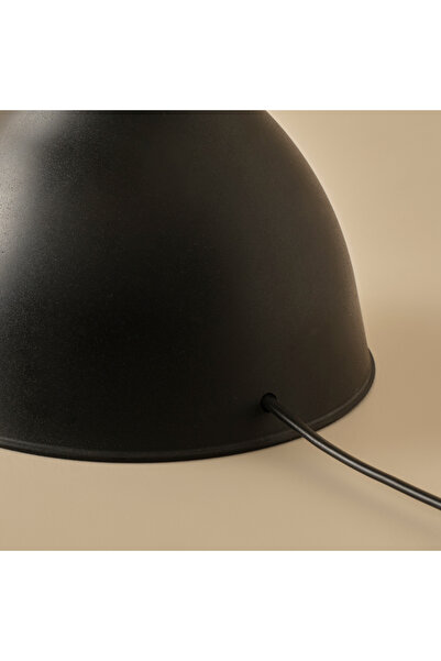 Bella Maison Kona Abajur Konik Başlıklı Beyaz- Siyah (22x17x36 cm)