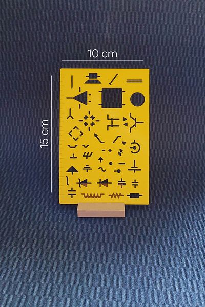 Karmelom Studio Electrical Electronic Symbol Template Ruler - Technical Drawing Tool