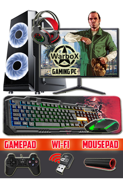 WARBOX HORBİ i3 7100 3.90ghz 16gb Ram 240gb Ssd 250gb Hdd R7 240-4gb E.kartı 19" Monitör