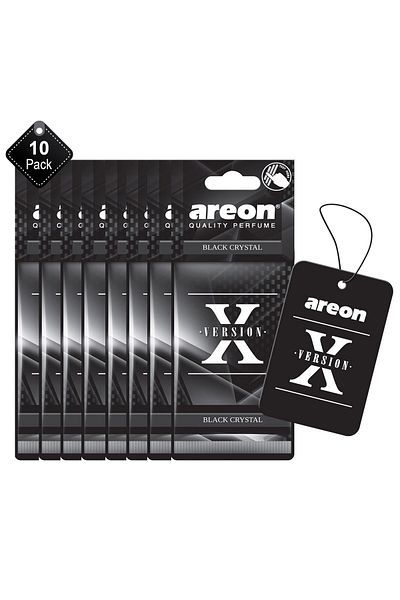 Areon Pack Of 10 Areon air freshener X Version Black Crystal