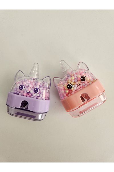 Mikro 2 Pack Unicorn Colored Foam Beaded Pencil Sharpener