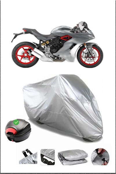 Breen Ducati Supersport Rear Bag Compatible Gray Waterproof Canvas (Motorcycle)