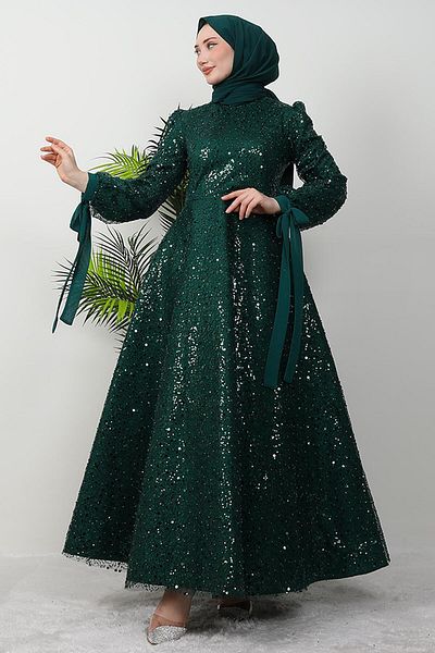 GİZ AGİYİM Βραδινό φόρεμα Emerald Tansu Hijab