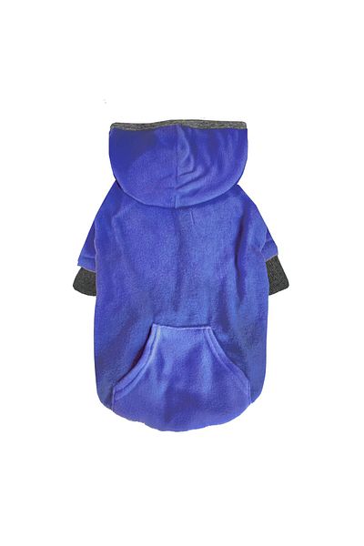 hepsipatili Blue Basic Fleece Medium Large Breed Dog Sweatshirt