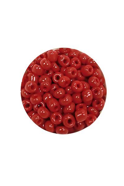 STUMBANNG Bulky Glass Sand Beads Large Size (6/0) 4 mm - 60 Grams - Deep Red - Bnc110