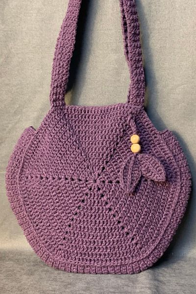 Uretti - Geantă hexagonală din bumbac tricotată manual Emine 9106 - violet