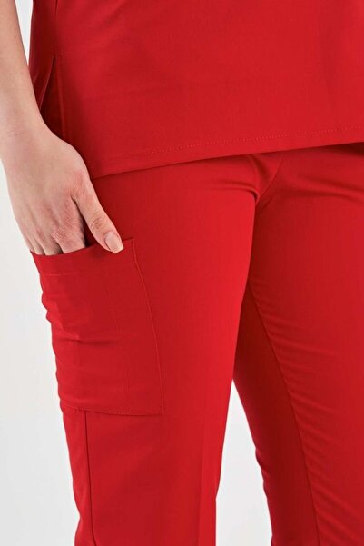 Owlet Medikal Lycra Red Zipper Detailed Set