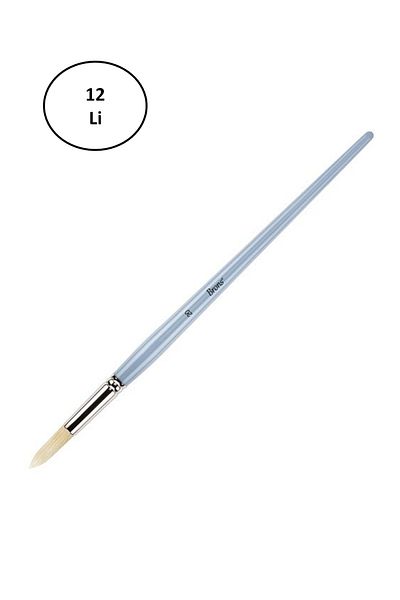 Brons White Bristle Long Handle Round Brush - 123 No 20, Set of 12 Oil Paints and Acrylics