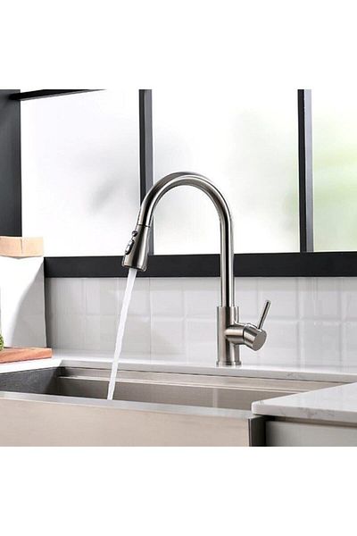 FLEKO BATARYA Fleko Spiral Inox Sink Mixer