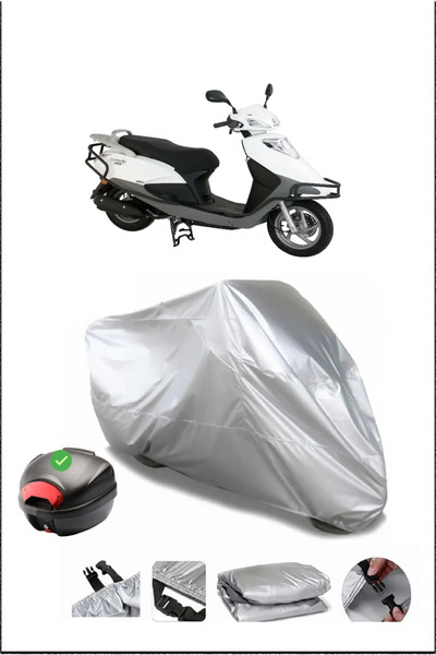 Breen Abush Speedy100I Rear Bag Compatible Gray Waterproof Canvas (Motorcycle)