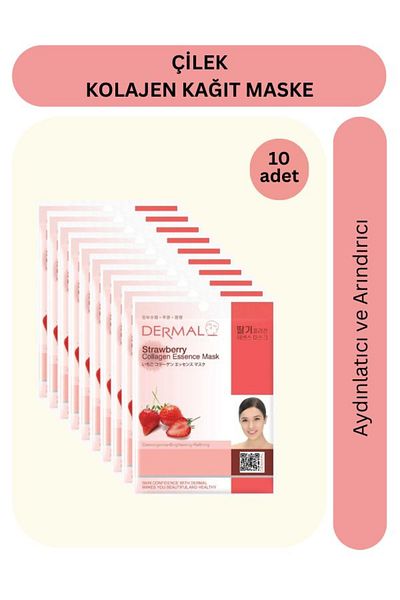 Dermal Brightening and Purifying Strawberry Extract Collagen Mask
