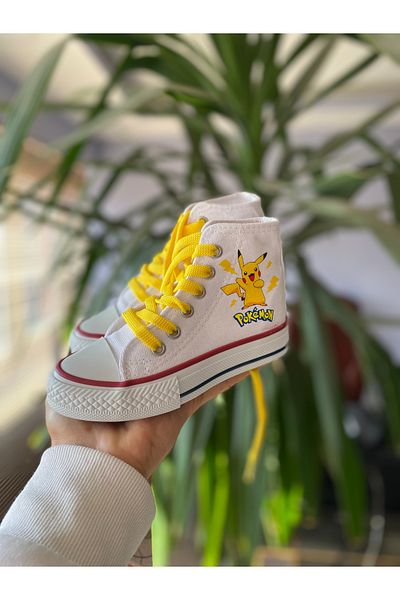 STARYOU STORE Pantofi ortopedici pentru copii din in, cu imprimeu Pikachu