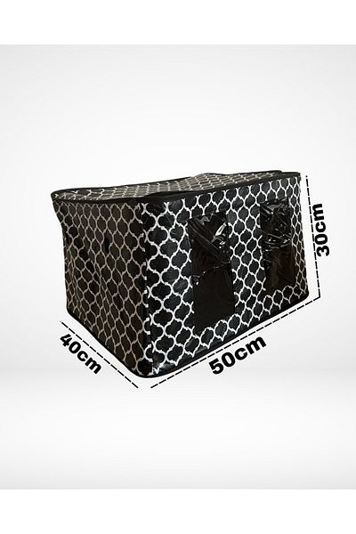 Sertil Чанта за съхранение от 3 средни части - 40x50x30 см с прозорче и одеяло