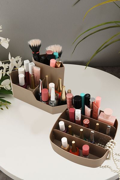 Fesya Home CORNER-BELLA SET - Καφέ Organizer μακιγιάζ και κοσμημάτων