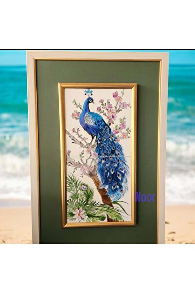 Nev El Yapımı Seramik Tavuş Kuşu Model 60x40 cm