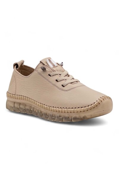 Voyager 9050 Women's Khaki Leather Shoes